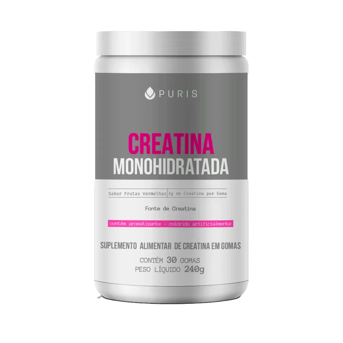 CREATINA MONOHIDRATADA PEC FRUTAS VERMELHAS 30 GOMAS 240GR